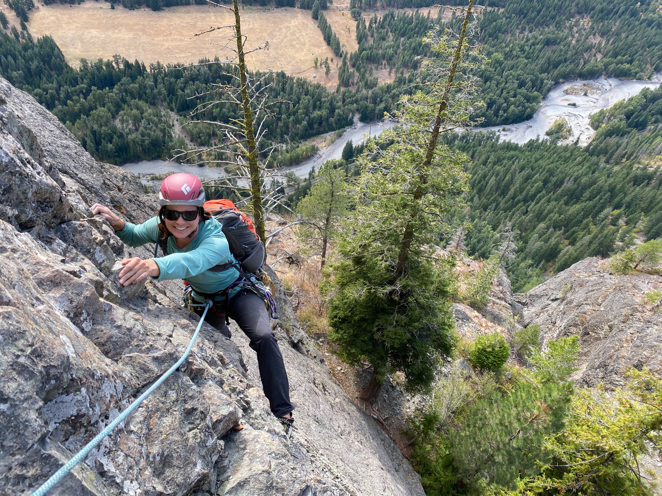 Guided Rock Climbing in Tahoe on a Multi Pitch Route