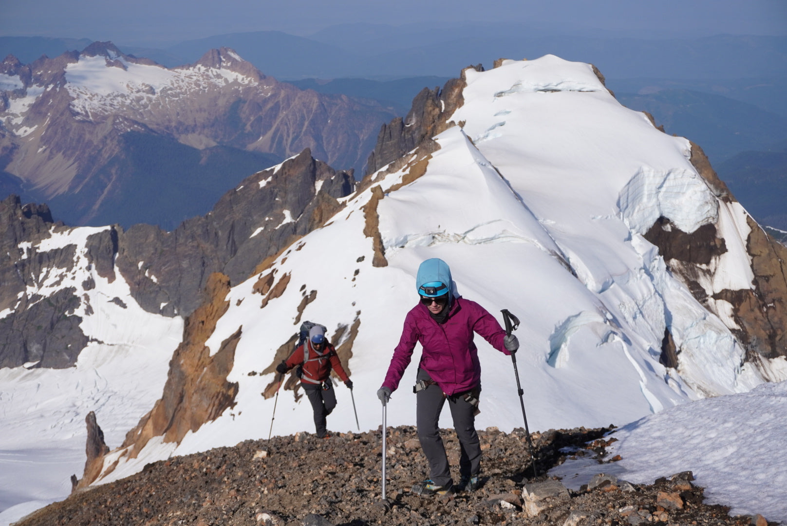 Climber on Pumice Ridge, Mt Baker