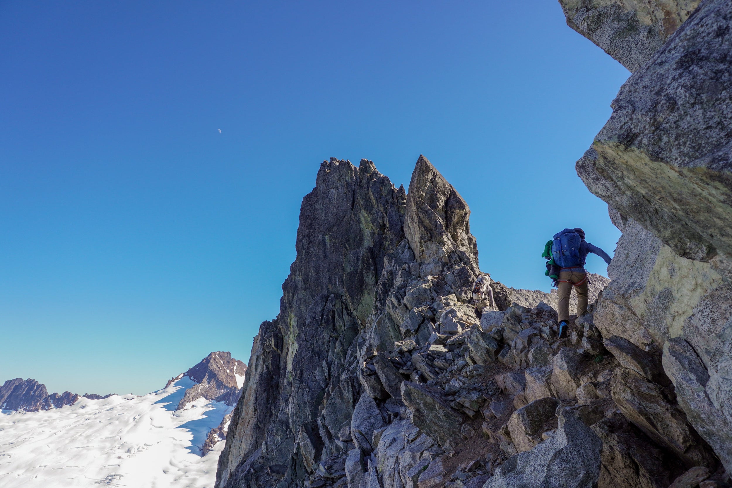 Forbidden Peak North Ridge Camp in the North Cascades, Washington