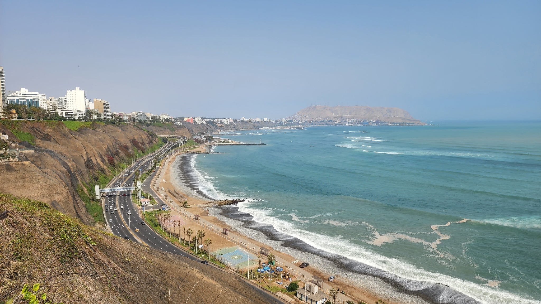 Miraflores and the pacific ocean before heading north to the Cordillera Blanca of Peru