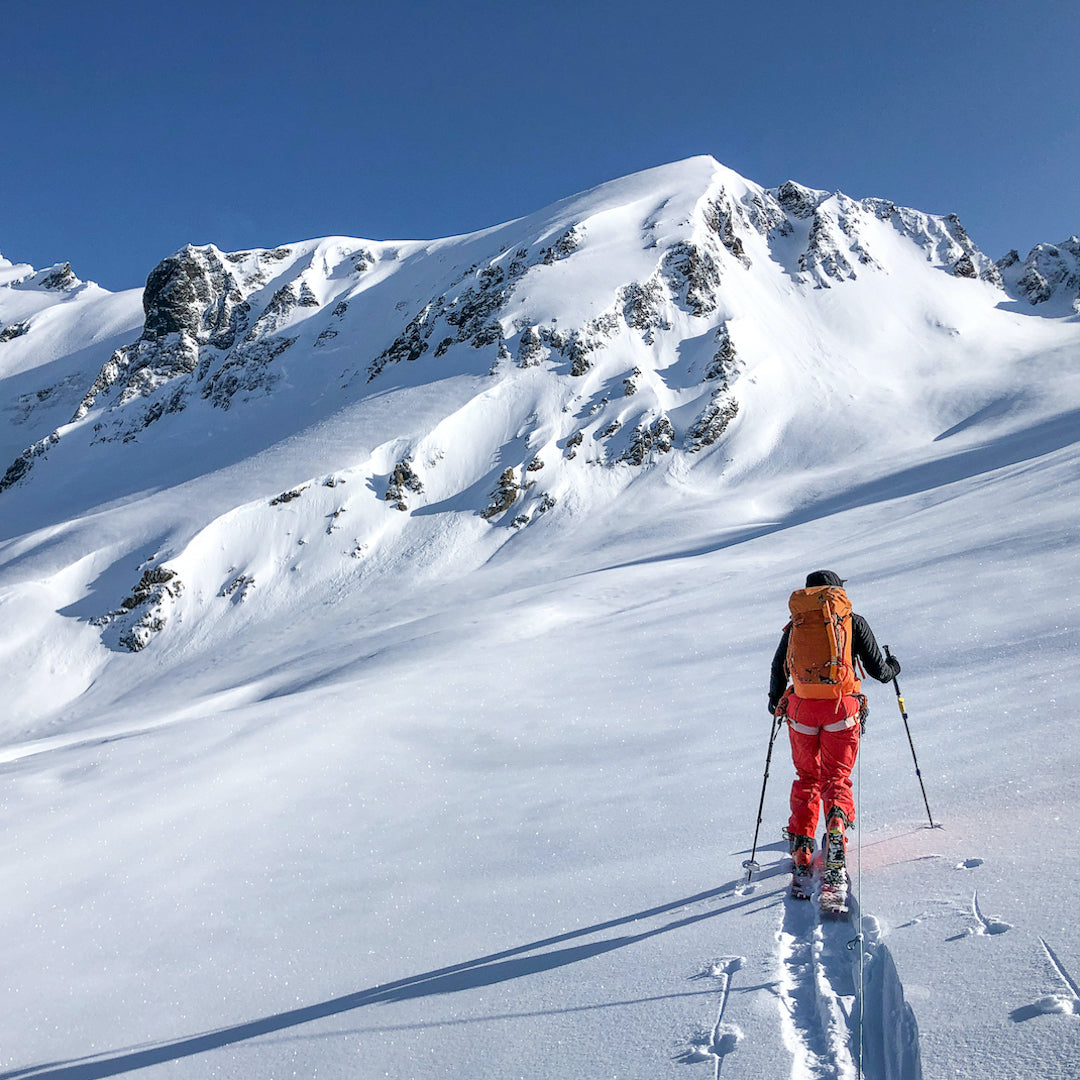 skier touring in the north cascades
