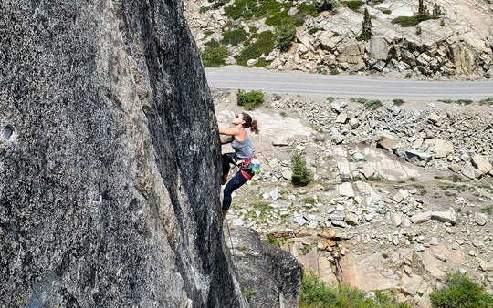 Rock climbing on Donner Summit with a Lake Tahoe climbing guide