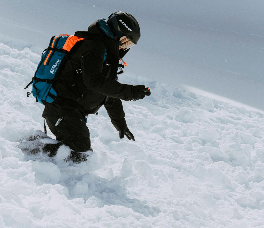 Mammut Barryox Avalanche Transceiver in a search of avalanche debris