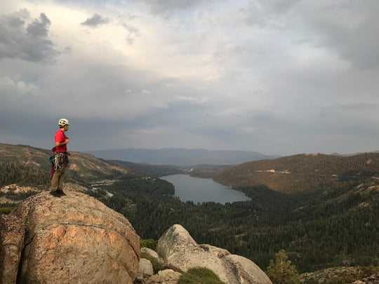 Rock Climbing in Tahoe above Donner Lake
