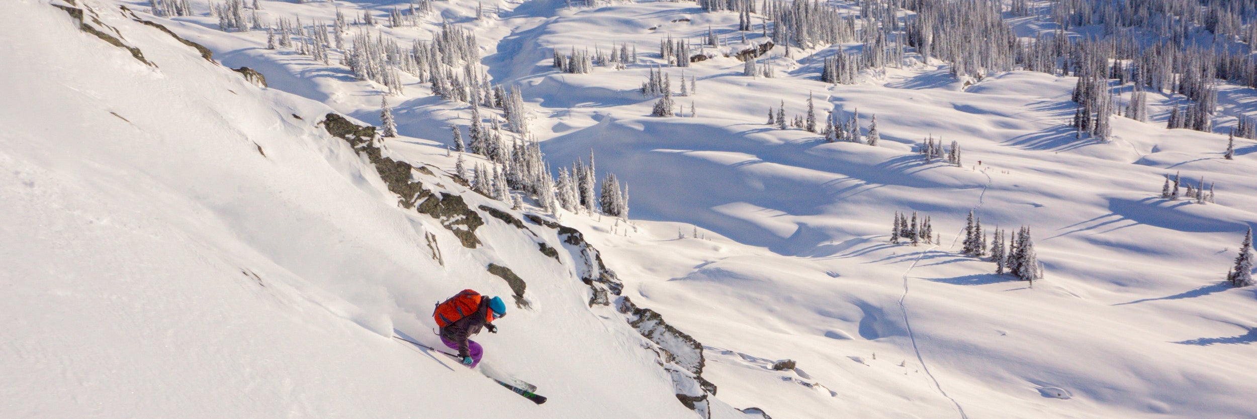  Skiing Powder and slashing turns in British Columbia’s Monashee Range on a BC Lodge Ski touring Week at Sol Mountain Lodge